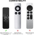 AhaStyle Protective Case for Apple TV Siri Remote, Anti Slip Silicone Cover with AirTag Holder, Compatible with 2016