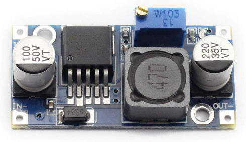Maxmoral 2pcs DC-DC Buck Converter Power Module 3A Adjustable Step-Down LM2596 Voltage Regulator 24V to 12V