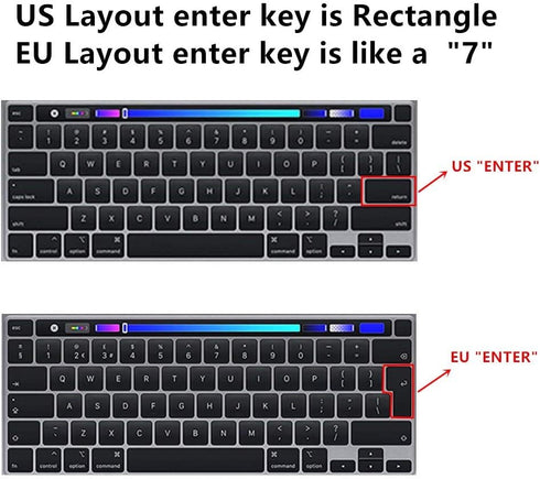 Se7enline Compatible with MacBook Keyboard Cover - for 2019-2021 Mac Pro 13 inch & 2020-2024 Mac Pro 16 inch, Gradient