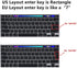 Se7enline Compatible with MacBook Keyboard Cover - for 2019-2021 Mac Pro 13 inch & 2020-2024 Mac Pro 16 inch, Gradient