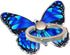 Cell Phone Ring Holder, Butterfly Phone Ring Grip Stand 360° Rotation Compatible with iPhone, All Android Smartphones