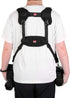 Quick Release Dual Camera Harness with Safety Tether, Adjustable Length for 2 Cameras, DSLR SLR Strap