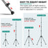 JEBUTU 6.6ft/2m Extendable Photography Light Stand, Adjustable Aluminum Light Tripod Stand for Travel, Reversible