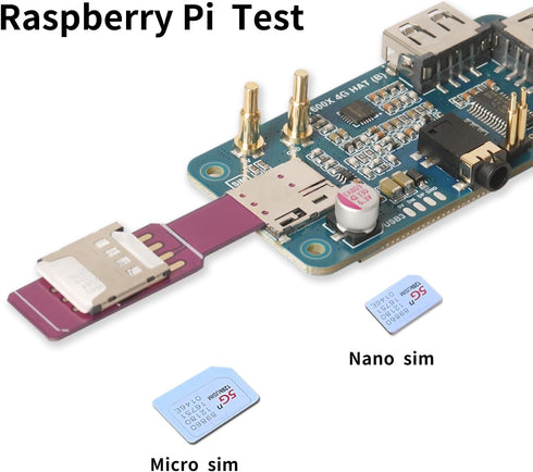 PinQiongZhe 2pcs Nano Sim to Micro Sim Card Adapter Expander Test Board PCB Circuit Board Card Reader