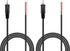 Pixelman 18AWG 6.5ft Heavy Gauge Speaker Wire RCA Adapter Plug to Bare Wire, 2 Pcs