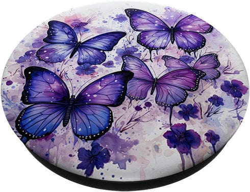 butterfly aesthetic purple butterflies nature blue PopSockets Standard PopGrip