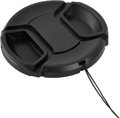 2 Pack 58mm Center Pinch Front Lens Cap Compatible with Canon EOS Rebel T7 T6 T5 T100, 58mm Kit Lens
