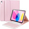 iPad 10th Generation Case with Keyboard, Detachable Bluetooth Keyboard Case with Pencil Holder, Pink
