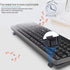 Guiheng Wired Computer Keyboard, Plug Play USB, Large Number Pad, LED IndicatorsErgonomic, Foldable Stands,Anti-Wear