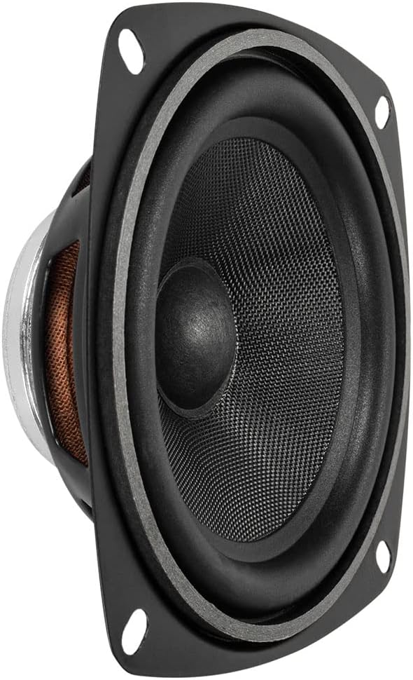 PRV AUDIO 4" Full-Range Neodymium Speaker, 4MR60-NDY-4 PRO Audio Midrange, 60 Watts, 4 Ohm, Compact Driver