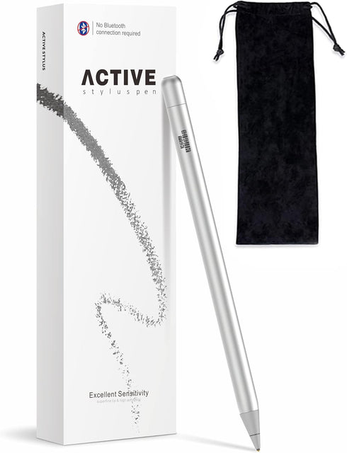 iPad Stylus, iPhone Stylus, Rechargeable Pen with 1.4mm Fine Tip for Drawing and Writing, Compatible with iPad