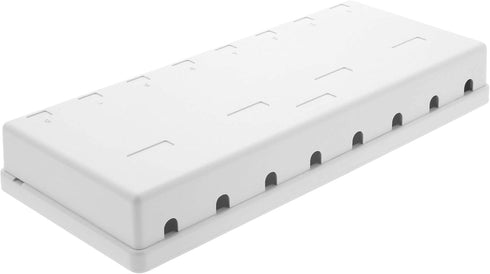 Networx Keystone Jack Surface Mount Boxes, 8 Port, White