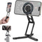 Magnetic Pocket Phone Tripod, Foldable Compatible with MagSafe iPhone 15/14/13/12 Plus Pro Max Series, All in One Desk