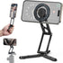 Magnetic Pocket Phone Tripod, Foldable Compatible with MagSafe iPhone 15/14/13/12 Plus Pro Max Series, All in One Desk