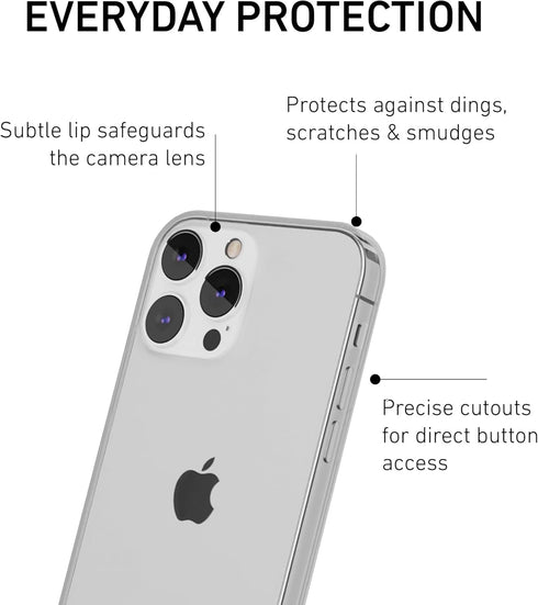 PEEL Flexible Thin Case for iPhone 13 Pro (Clear Soft) - Slim Minimalist Design, Branding Free, Soft TPU Material,