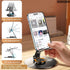SIORGDMN 360 (2 Pack,Dark Cell Phone Stand for Desk,Metal Base,Adjustable,Foldable Cellphone Holder Rotation Smartphone