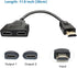 BATU 1 2 1 2 HDMI Splitter Adapter Cable - Hdmi Splitter in Out Male to Dual Female to Way for HD, LED, LCD, TV