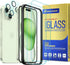 ArmorSuit Glass Screen Protector for iPhone 15 Plus + Camera Lens Protector, 2+2 Pack, Tempered Glass, Case Friendly
