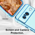 KANGHAR Cute Love Heart Soft TPU Bumper Case for Google Pixel 8 5G, Shockproof Protection for Women Girls, Blue