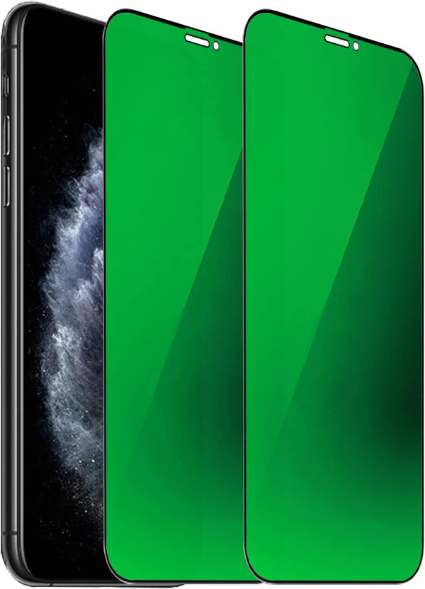 2 PCS Anti-Blue Privacy Tempered Glass Mirror Screen Protector for iPhone 11 Pro Max/iPhone XS Max, 6.5 inch
