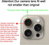OEM Back Rear Camera Lens Glass Replacement for iPhone 15 Pro Max 6.7 inches with Pre-Installed Adhesive and Repairing