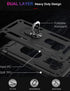 IKAZZ Galaxy S9 Plus Case, Heavy Duty Shockproof Phone Cover with Magnetic Kickstand in Black