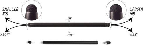 Intact Magnetic Stylus Pen 2 in 1, Premium Fabric Tip Touchscreen Pen for Apple iPad Pro/Air/Mini & Other Tablets