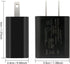 Dericam 5V 1A Micro USB Wall Charger with 5ft Cable for Android, Kindle Fire, Security Cameras - US Plug (Black)