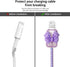 Clear Lovely 3D Bowknot Waves Design Soft Charger Protector for iPhone 18W/20W USB-C Charger Cover, Cute Cable Case