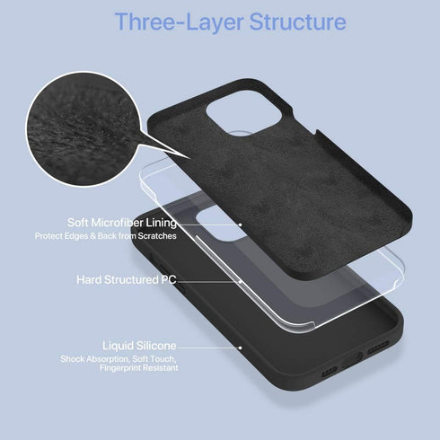 Miracase Compatible with iPhone 12 Pro Max Case - Soft Anti-Scratch Microfiber Lining, Shockproof Protection