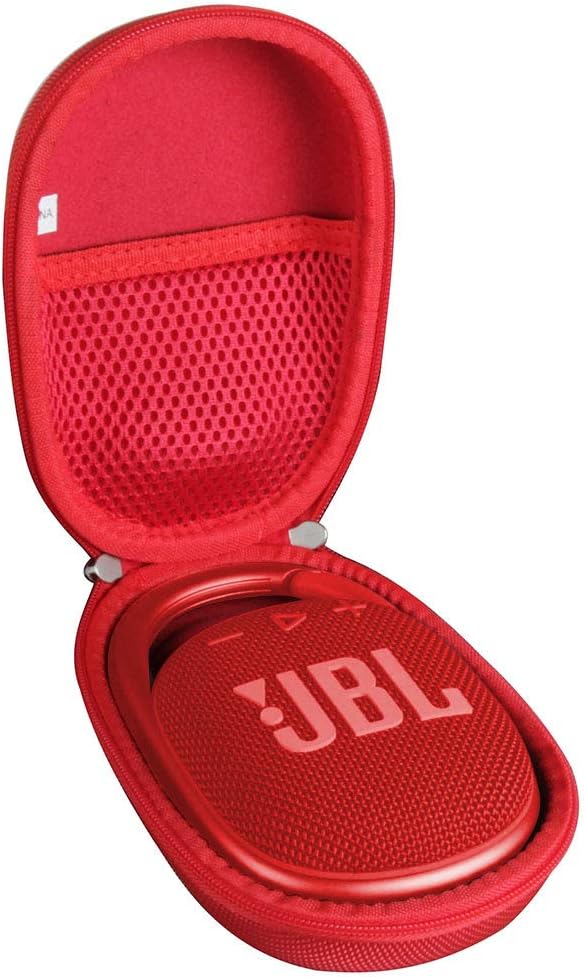 Hermitshell Hard Travel Case for JBL Clip 4 / JBL Clip 5 Portable Mini Bluetooth Speaker (Red)