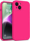 DEENAKIN iPhone 14 Plus Case with Screen Protector, Enhanced Camera Cover, Slim Fit Protective Phone Case, Hot Pink