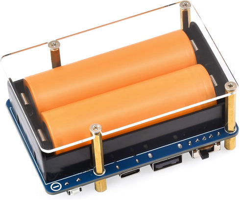 UPS HAT (D) for Raspberry Pi, 5V Uninterruptible Power Supply, Pogo Pins Connector, Compatible with 4B/3B+/3B, Supports