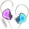 KZ EDC in-Ear Monitors, HiFi Stereo IEM Wired Noise Isolating Sport Earphones for Musician Audiophile (Blue Purple)