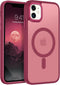 BENTOBEN iPhone 11 Case, Slim Shockproof Magnetic Cover, Translucent Matte, Anti-Fingerprint, Wine Red, Compatible with