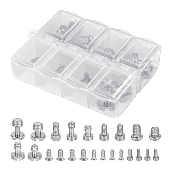 NEEWER 26PCS Camera Screw Set for Photography Equipment, Includes 1/4" 3/8" M2 M2.5 M3 M4 Screws