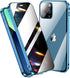 Anti-spy Screen iPhone 13 Pro Max Case, Metal Frame Lock + Magnetic Adsorption Anti-Peeping 360 Full Body Glass Case