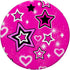 McBling Aesthetic Trashy Y2K Stars Heart Pink Black Bimbo PopSockets Standard PopGrip