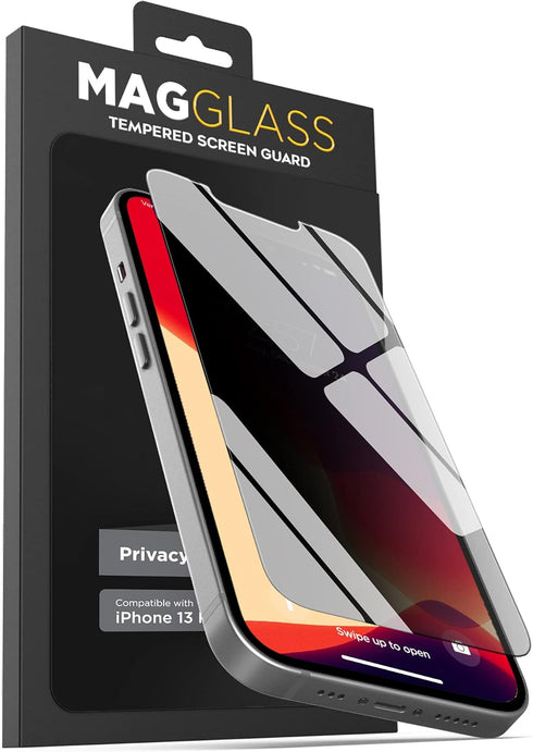 magglass Tempered Glass Privacy Screen Protector for iPhone 13 Pro, Full Coverage Anti Spy Display Guard