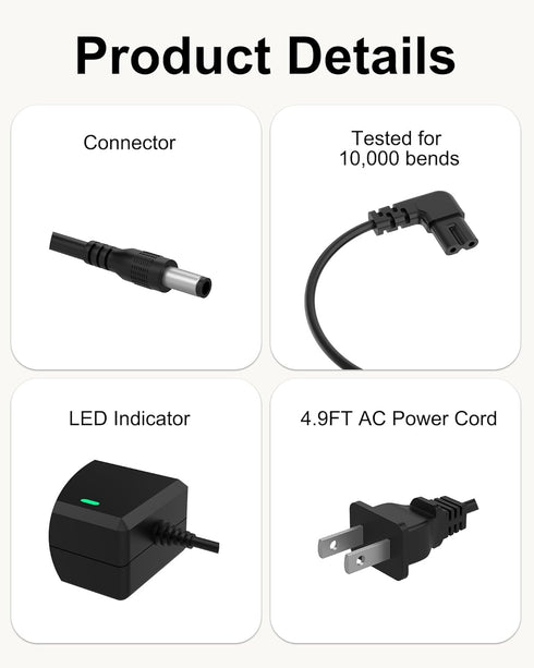 JBL Xtreme 2 Charger, 19V Power Cord Adapter Compatible with Xtreme 1, Boombox 1 & 2, Xtreme Special Edition, 9.8FT
