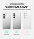 S26 S26 2 Pack Ringke Camera Lens Frame Glass for Samsung Galaxy and Plus Camera Lens Protector [Individual Lens
