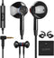 LUDOS NOVA Wired Earbuds in-Ear Headphones with Microphone, 3.5mm Plug-in Ear Buds for iPhone, Laptop, School Students