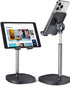 LISEN Adjustable Cell Phone Stand for Desk, Home Office Accessories for iPhone and Tablets 4-10in