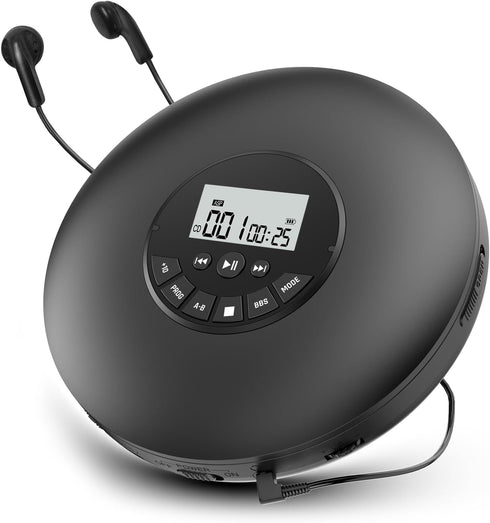 Arafuna Portable CD Player-Compact Discman CD Player-Personal Music Player with CD-R & CD-RW