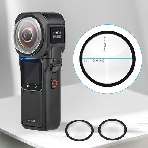 PULUZ Dual Lens Guard for Insta360 ONE RS 1-Inch 360 Edition PC Sticky Lens Protection for ONE RS 1-Inch 360 Edition Sports Camera Lens Cap Accessories