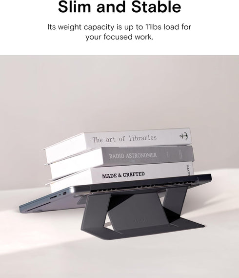 MOFT Laptop Stand for Desk - Adhesive MacBook Stand with 2 Adjustable Angles, Portable for 11"-16" Laptops