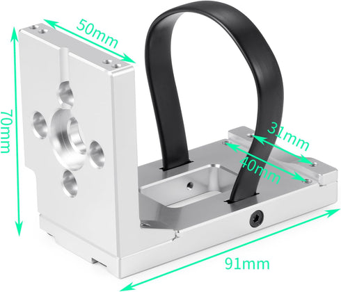 7075 1/5 6S 8S 8S QUE-T Aluminium Ratio Adjustable Motor Mount for TRX X-MAXX XRT RC Upgrade Parts (Silver)