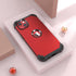 IDweel for iPhone 15 Case with Tempered Glass Screen Protector, 3 in 1 Shockproof Slim Hybrid Heavy Duty Hard PC Cover Soft Silicone Bumper Full Body Case,Red