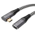 USB 3.2 Extension Cable 1.65FT, Short USB-C Extension Cable, Right Angle Male to Female Extension Charging, Supports