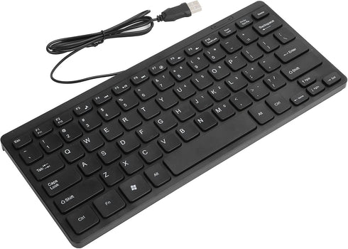 eboxer-1 USB Wired Mini Slim Keyboard, Small Compact Waterproof Business Keyboard for Laptop and Desktop, Plug and Play